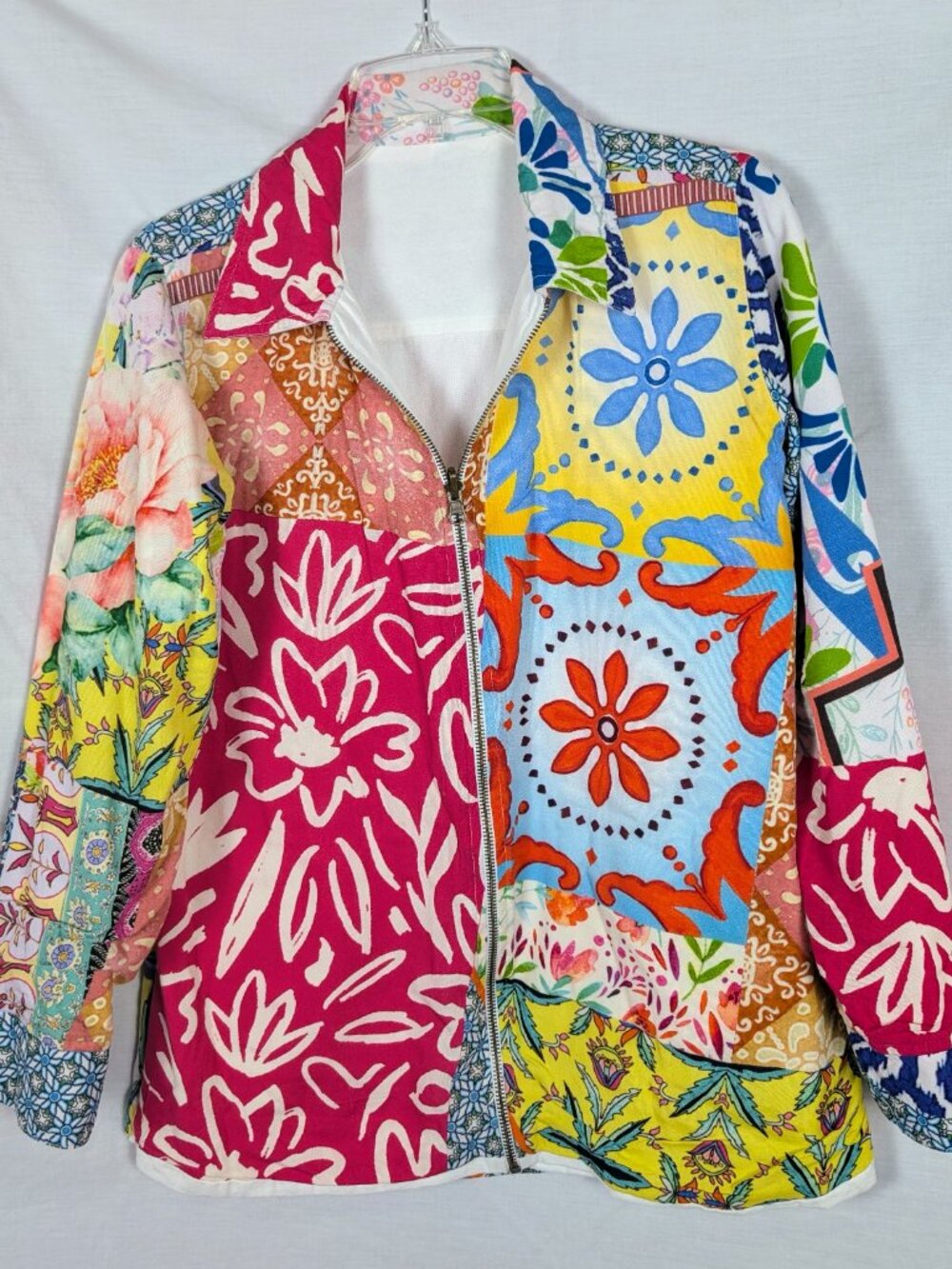 Women's Reversible‎ Patchwork Embroidered Cotton Lightweight Jacket Boho
